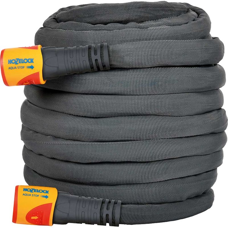 Hozelock Tuffhoze Hybrid Textile Hose Pipe 12.5m Black