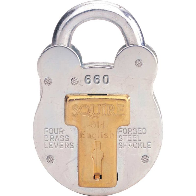 Squire 660 Old English Padlock with Steel Case 64mm 660