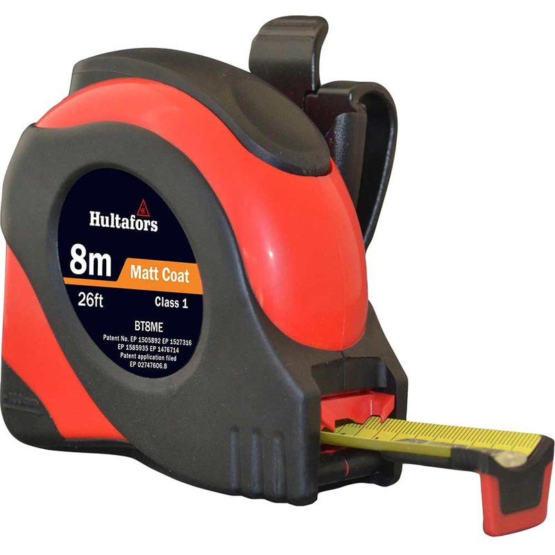 Hultafors Brick Mate Tape Measure Metric Imperial & Metric 26ft / 8m 25mm