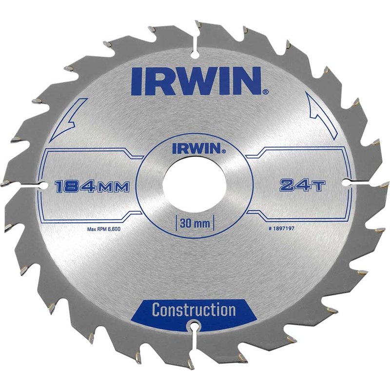 Irwin IRWIN® Construction Circular Saw Blade 184 x 30mm x 24T ATB 1897197