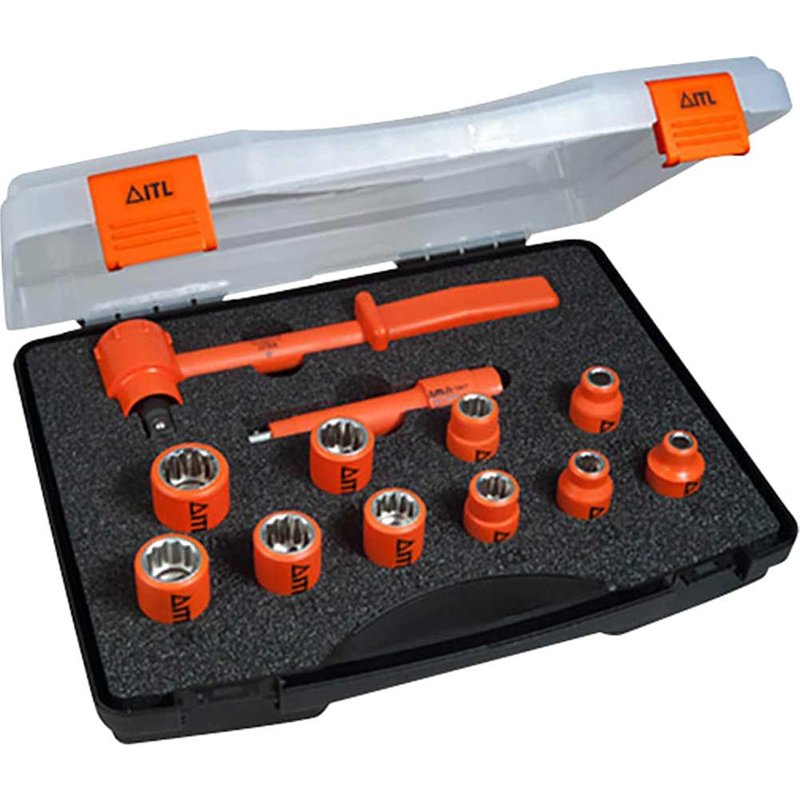 ITL Insulated Insulated 1/2in Drive Socket Set, 12 Piece 03111