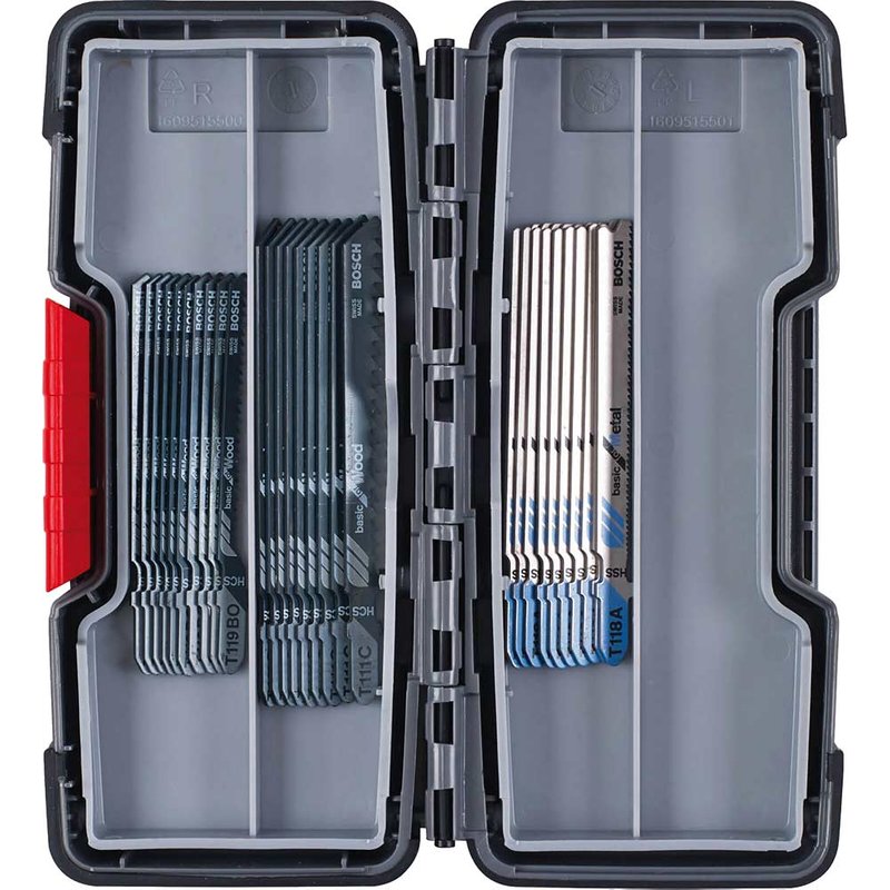 Bosch Powertool Accessories Basic for Wood and Metal Jigsaw Blade Set, 30 Piece 2607010903