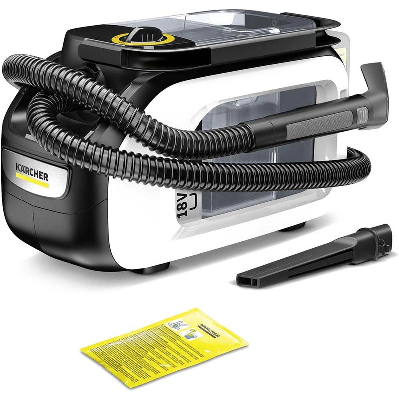 Karcher SE 3-18 18v Cordless Carpet & Upholstery Spot Cleaner White 1 x 2.5ah Li-ion Battery Charger
