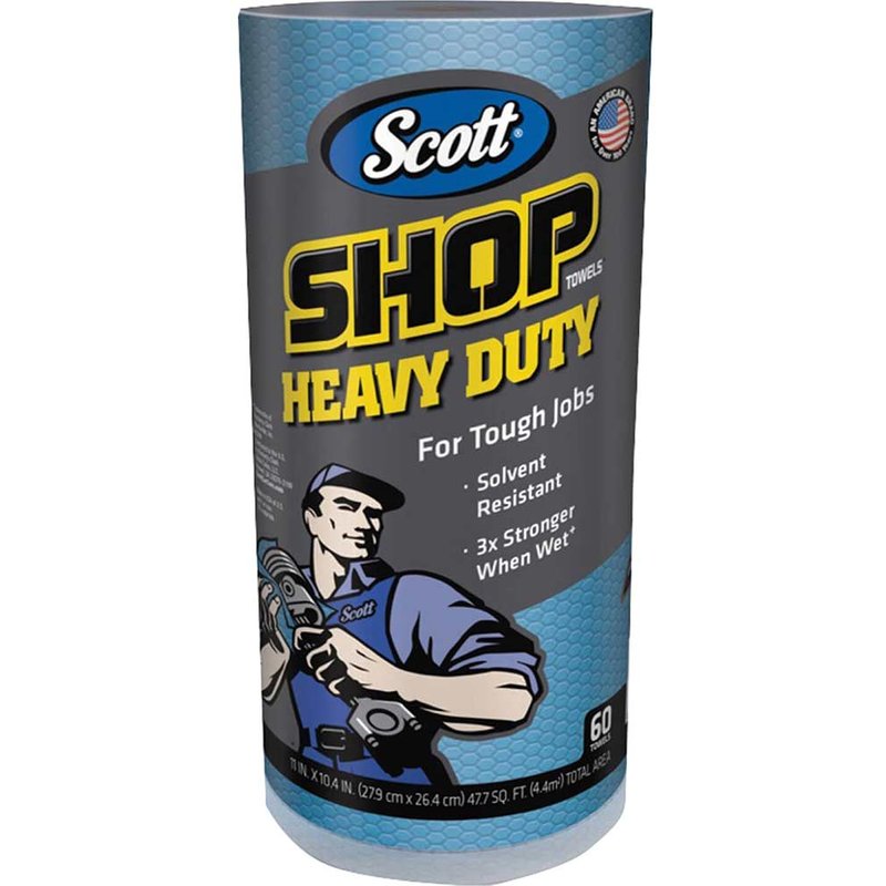 Kimberley Clarke SCOTT® Blue Heavy-Duty Shop Cloth Roll 32992