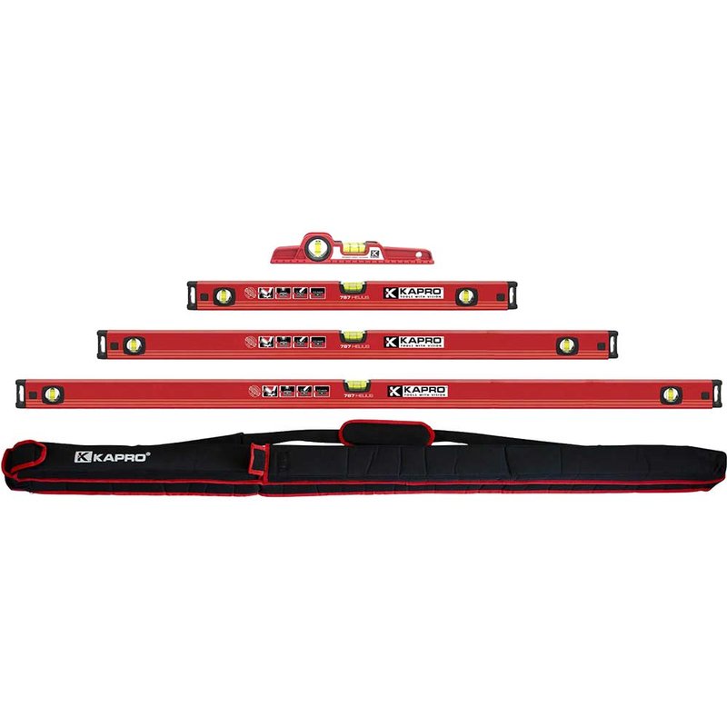 Kapro 787 Series 4 Piece Spirit Level Set and Bag