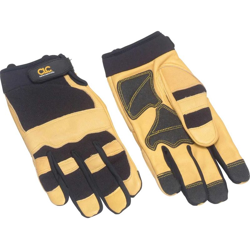 Kuny's Hybrid-275 Top Grain Leather Neoprene Cuff Gloves - Large 275L