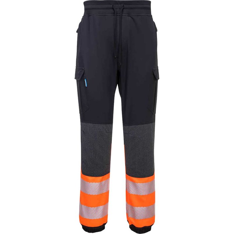 Portwest KX3 Hi Vis Flexi Trousers Black / Orange S 31"