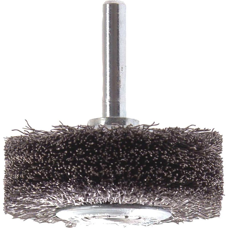 Lessmann Wire Wheel Brush with Shank 70 x 13mm, 0.30 Steel Wire 417.163