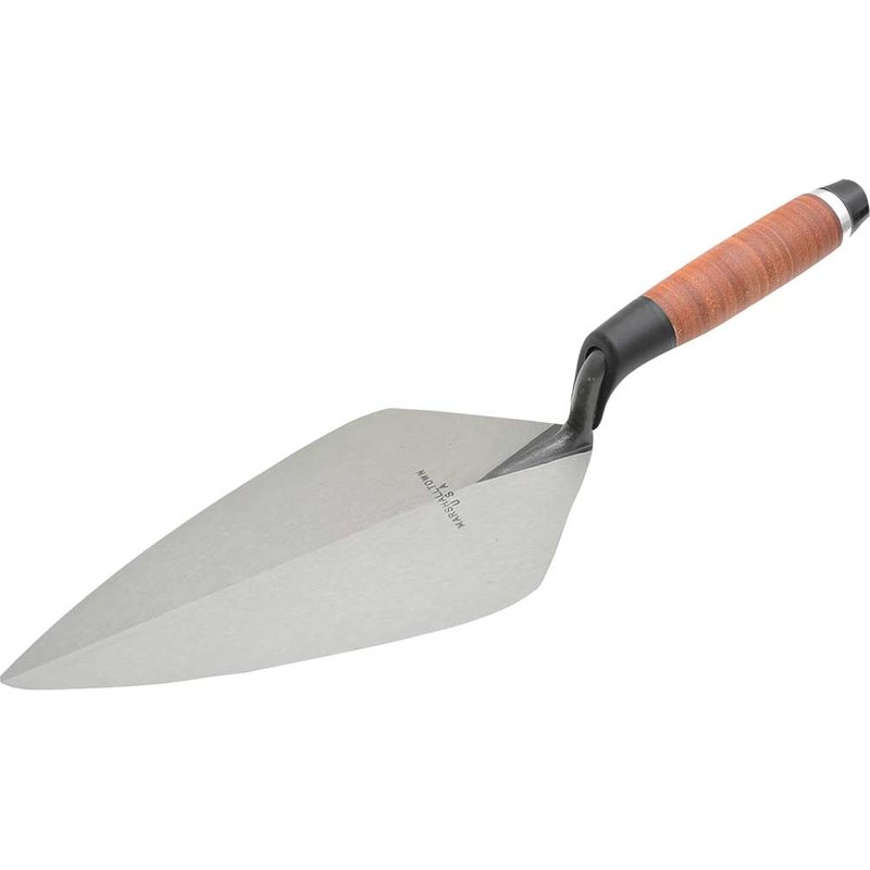 Marshalltown 34L Wide London Pattern Brick Trowel Leather Handle 12in M3412L