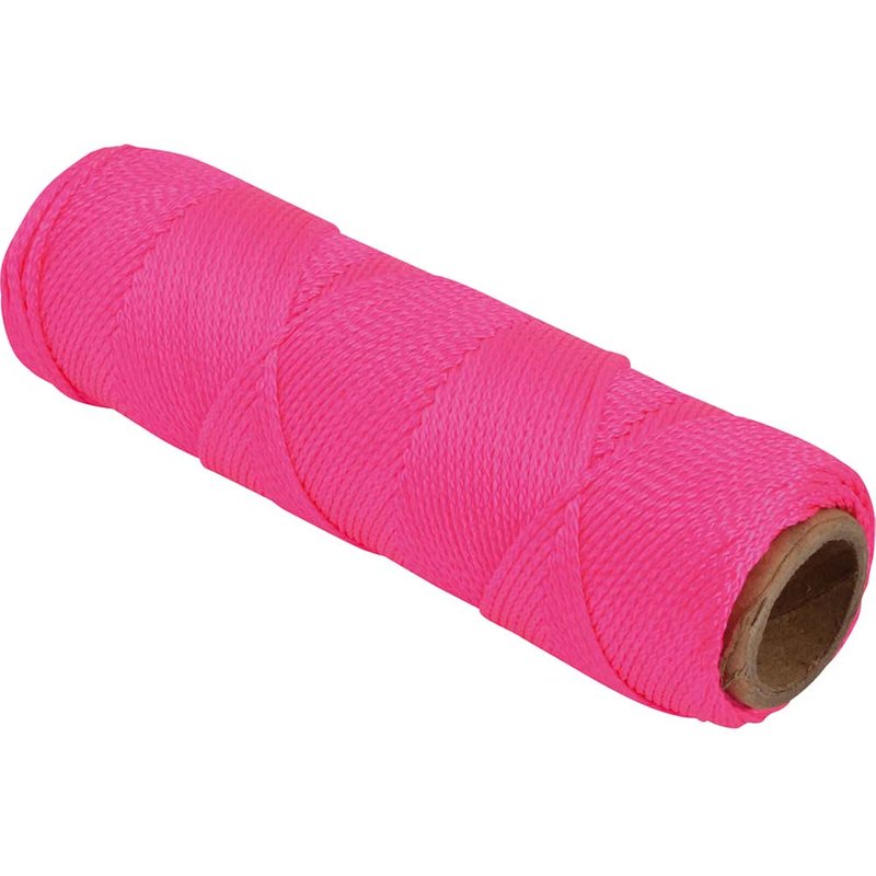 Marshalltown M631 Braided Nylon Brick Line Fluorescent Pink 250' / 76m M631