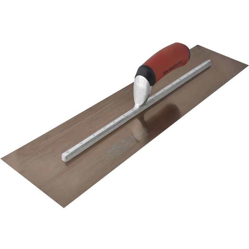 Marshalltown MXS205GD Golden Stainless Steel Finishing Trowel, DuraSoft® Handle 20 x 5in MXS205GD