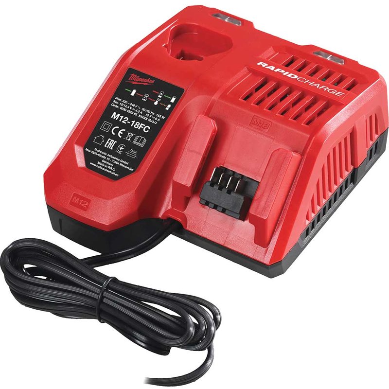 Milwaukee M12-18FC 12-18V Li-ion Multi Voltage Fast Charger 4932451080 M12-18FC