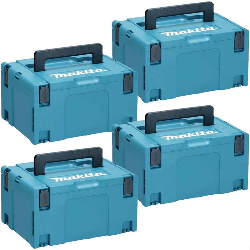 Makita 4 Piece 821551-8 Type 3 MakPac Connector Stackable Power Tool Case Kit