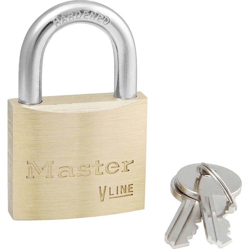 Master Lock V Line Brass 40mm Padlock - Keyed Alike 2341 4140KA-2341