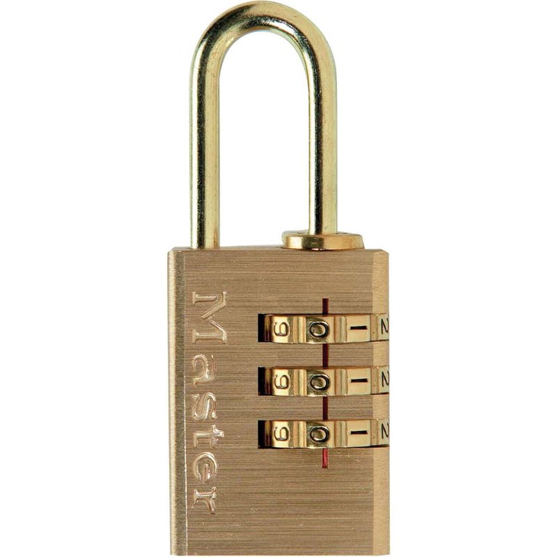 Master Lock Brass Finish 20mm 3-Digit Combination Padlock 620EURD