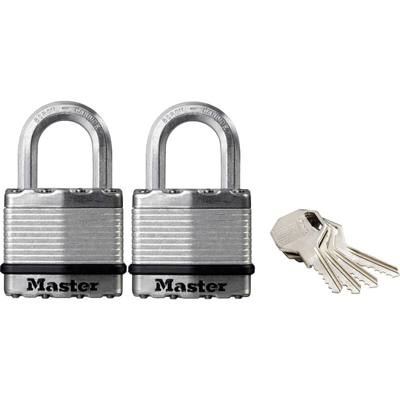 Master Lock Excellâ„¢ Laminated Steel 45mm Padlock - 24mm Shackle - Keyed Alike x 2 M1EURT