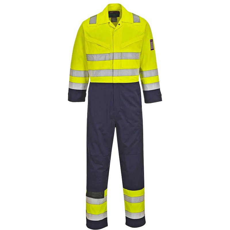 Modaflame Flame Resistant Hi Vis Overall Yellow / Navy 4XL 32"