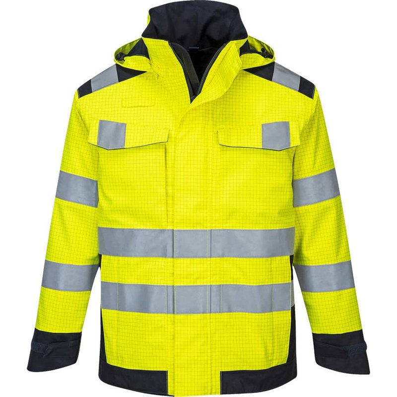Modaflame Rain Multi Norm Arc Heat and Flame Resistant Jacket Yellow / Navy 2XL