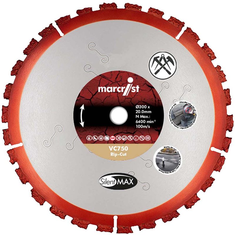 Marcrist VC750 Rip Cut Diamond Blade 350mm 25.4mm