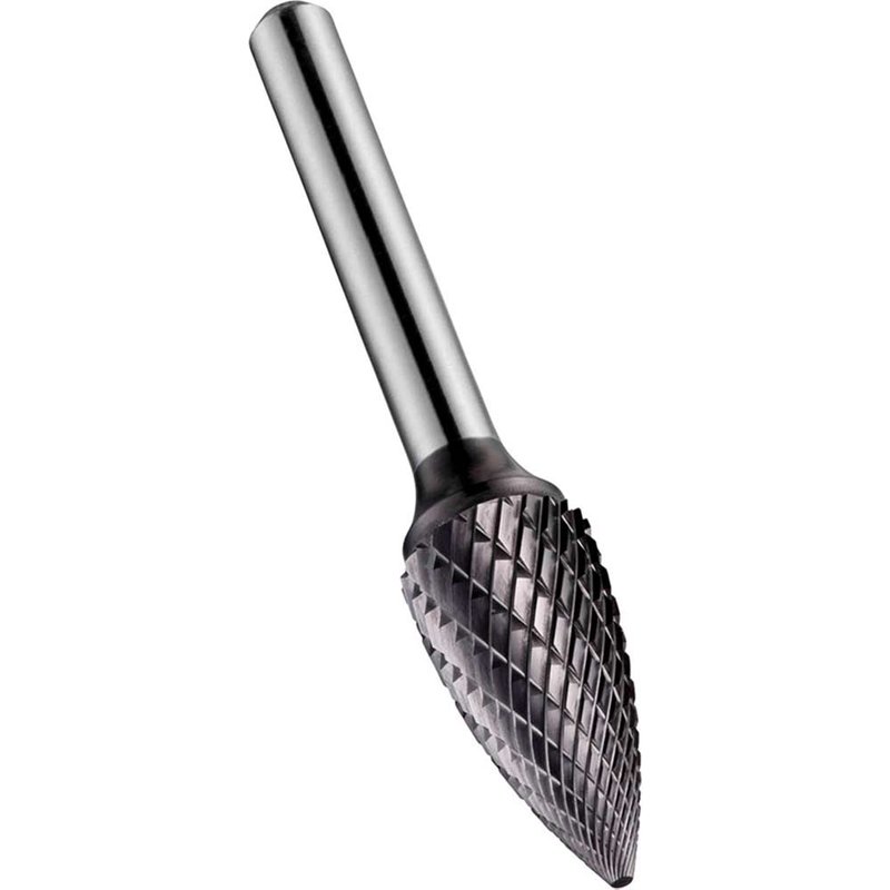 Dormer P813C TiAlN Pointed Tree Carbide Burr 12.7mm 25mm 6mm