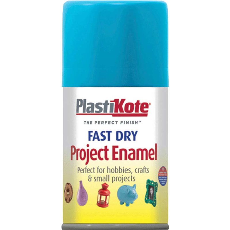 Plastikote Dry Enamel Aerosol Spray Paint Sky Blue 100ml