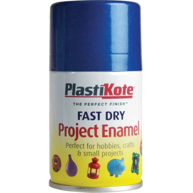 Plastikote Dry Enamel Aerosol Spray Paint Blue 100ml