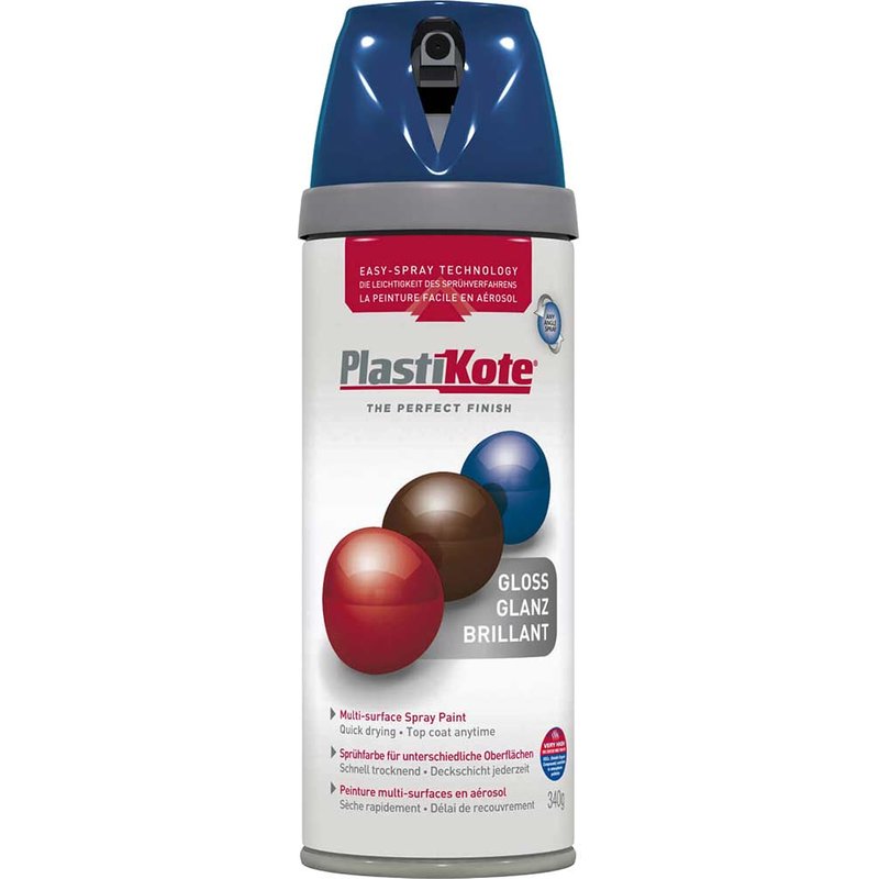 Plastikote Premium Gloss Aerosol Spray Paint Royal Blue 400ml