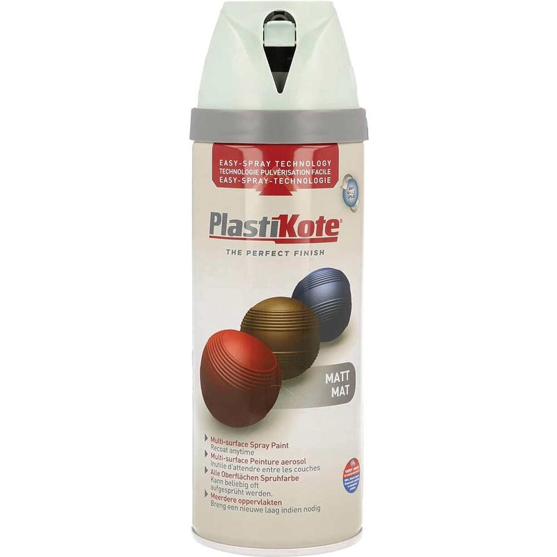 Plastikote Premium Matt Aerosol Spray Paint Duck Egg Blue 400ml