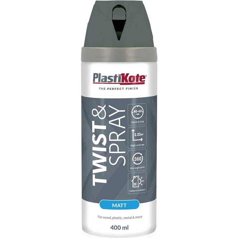 Plastikote Premium Matt Aerosol Spray Paint Blue Steel 400ml