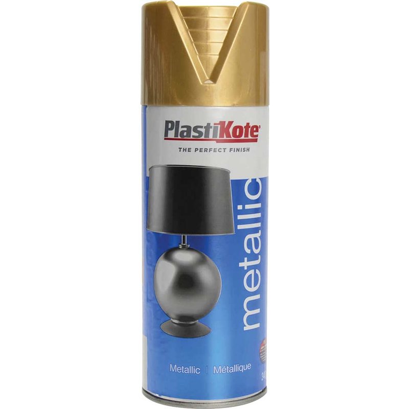 Plastikote Metallic Aerosol Spray Paint Gold 400ml