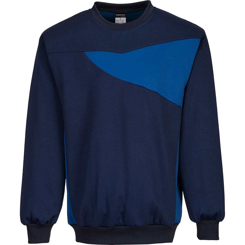 Portwest PW2 Mens Sweatshirt Navy / Royal Blue 2XL