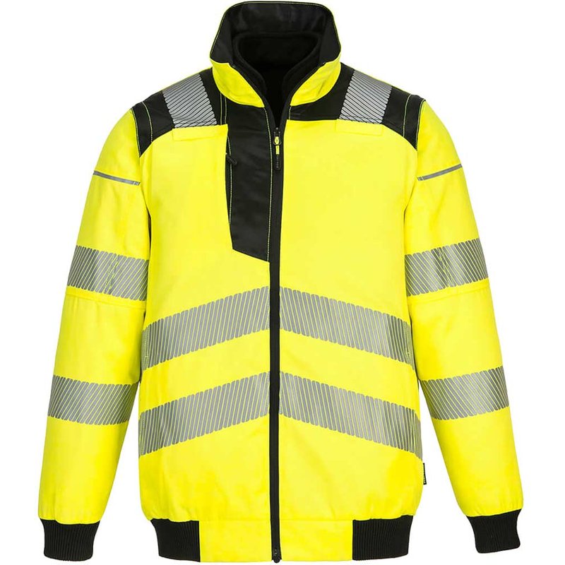 Portwest PW3 Mens Hi Vis 3 in 1 Pilot Jacket Yellow / Black L