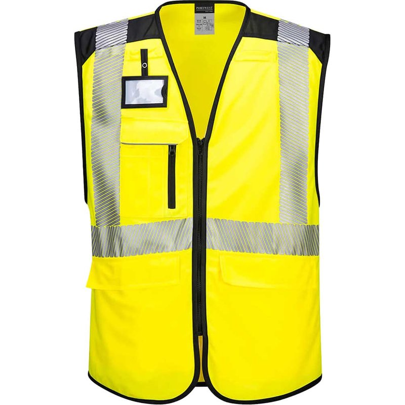 Portwest PW3 Hi Vis Executive Vest Yellow / Black XL