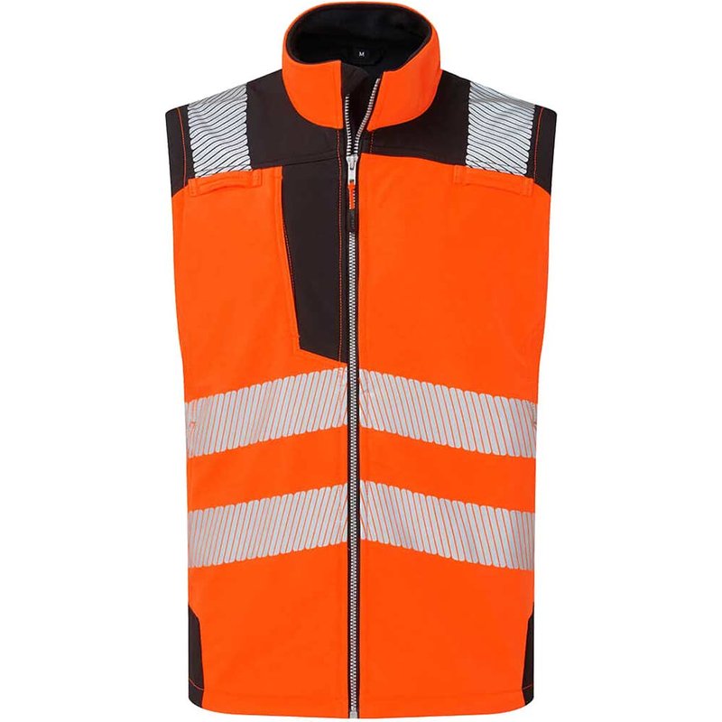 Portwest PW3 Hi Vis Softshell Gilet Orange / Black 3XL