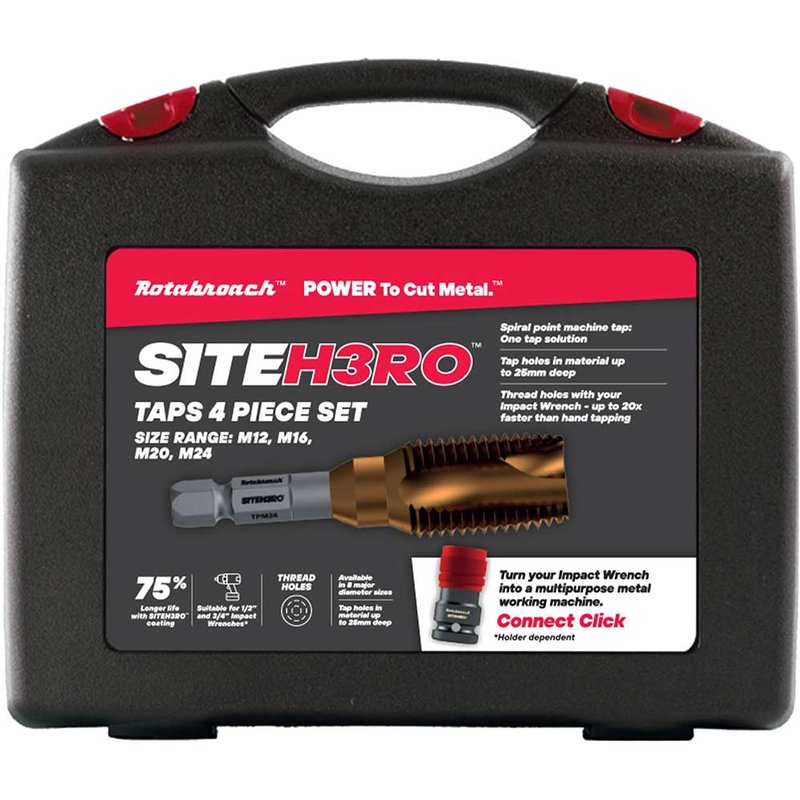 Rotabroach Site H3RO 4 Piece Large Sizes Tap Kit