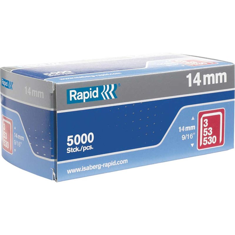 Rapid 53/14B 14mm Galvanised Staples (Box 5000) 11860410