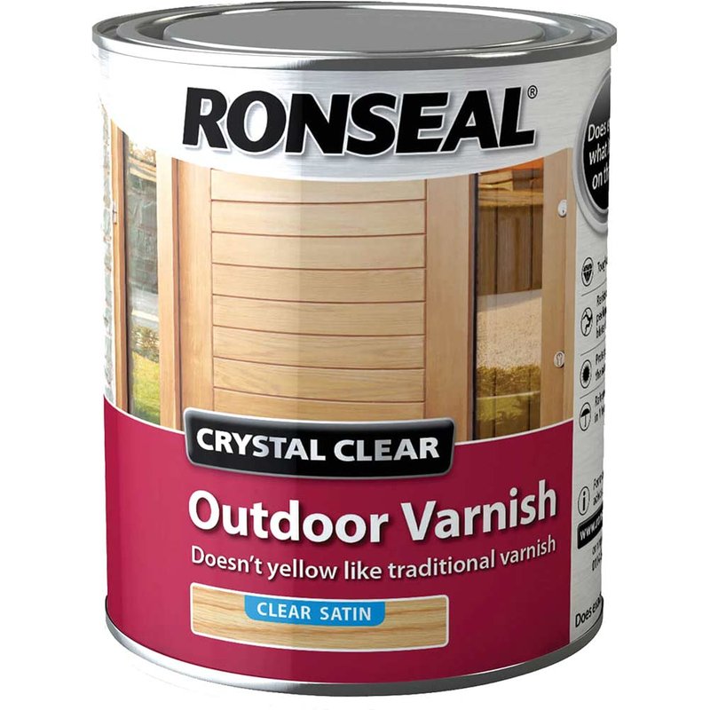 Ronseal Crystal Clear Outdoor Varnish Satin 750ml