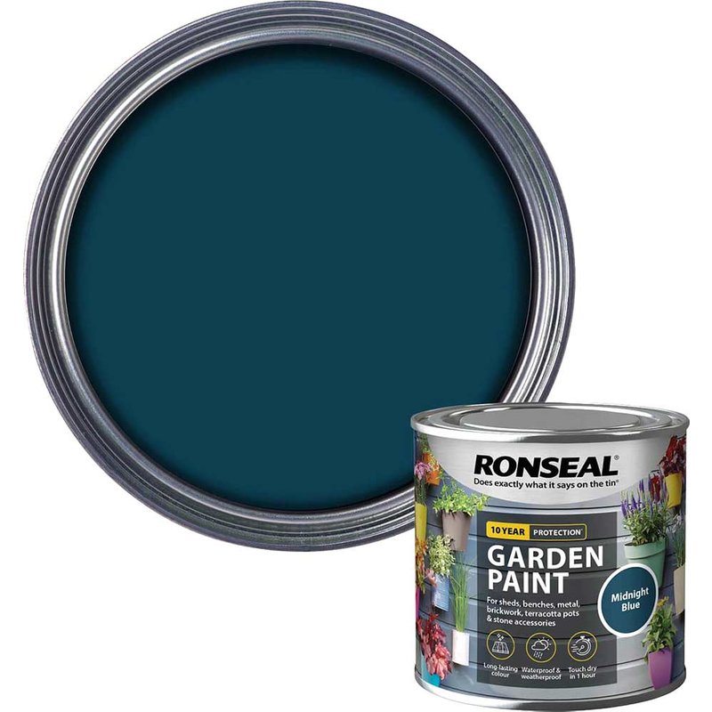 Ronseal General Purpose Garden Paint Midnight Blue 250ml