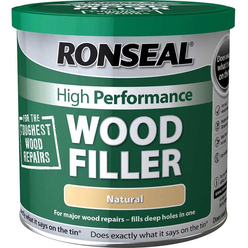 Ronseal High Performance Wood Filler White 550g 35305