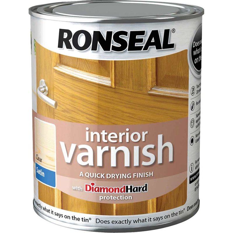 Ronseal Interior Varnish Quick Dry Satin Clear 2.5 litre 36872