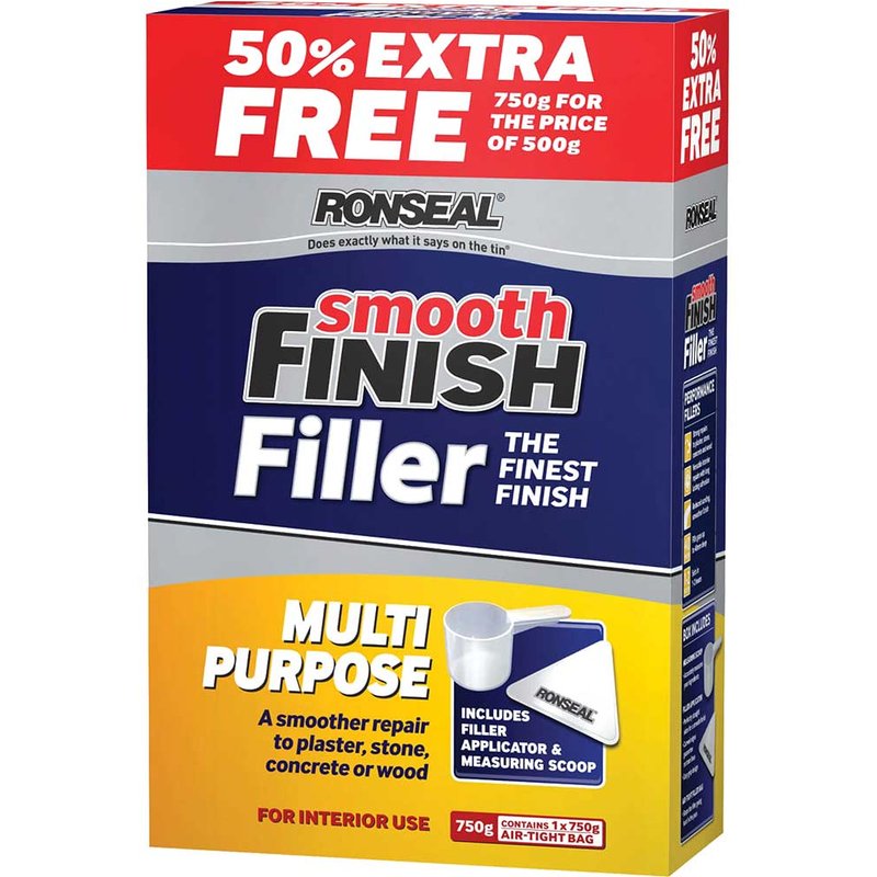 Ronseal Smooth Finish Multi Purpose Interior Wall Powder Filler 750g