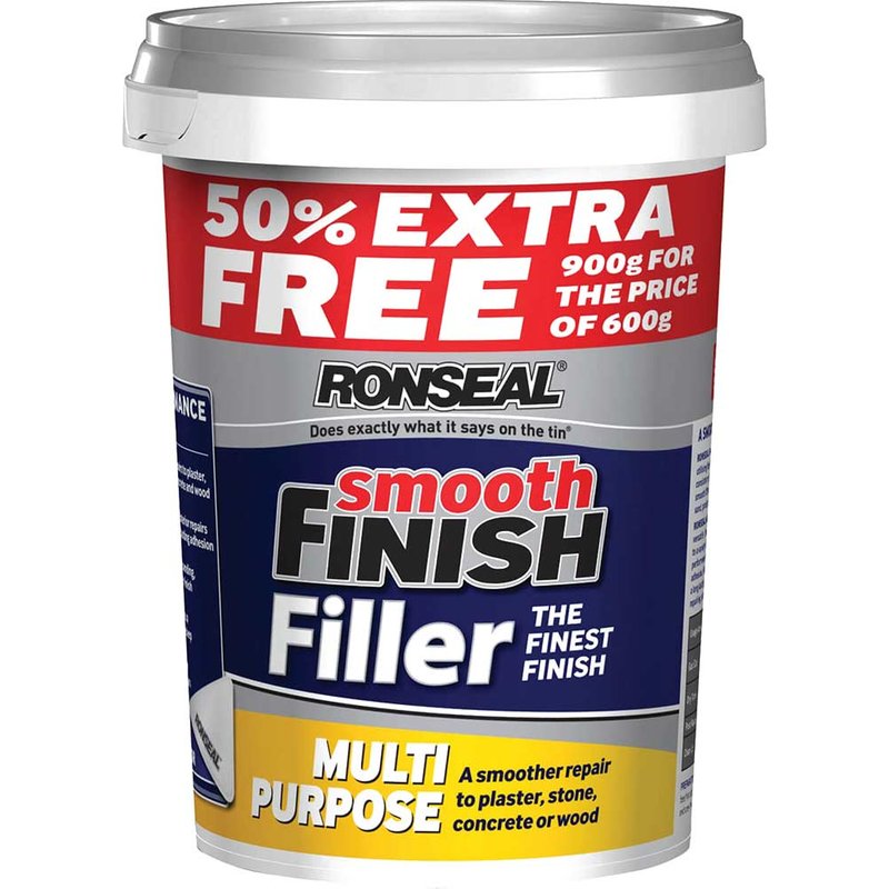 Ronseal Smooth Finish Multi Purpose Ready Mixed Filler 600g + 50% 36545