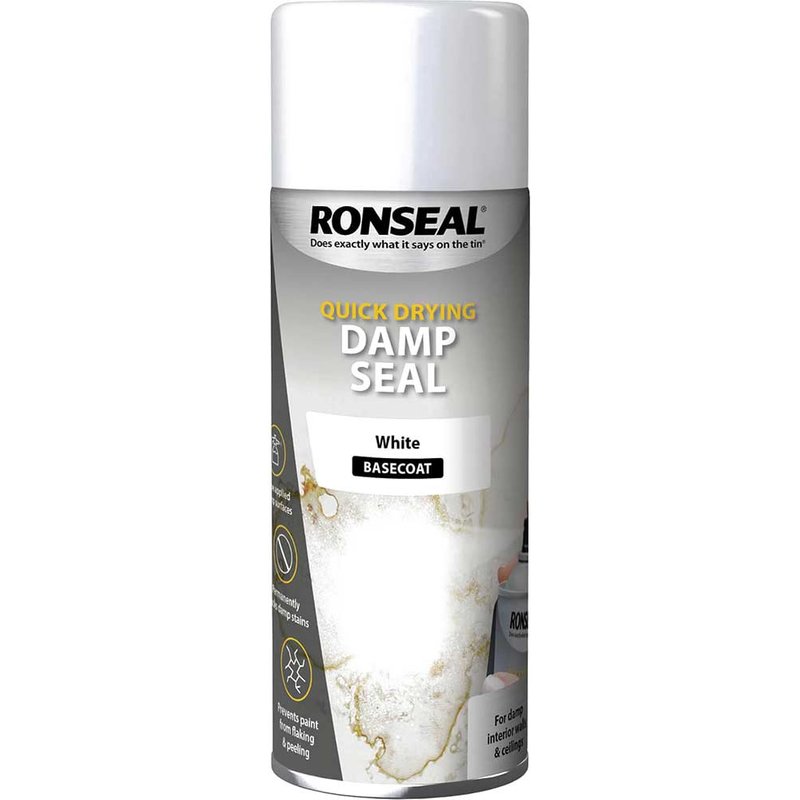 Ronseal Quick Drying Damp Seal Aerosol White 400ml 36959