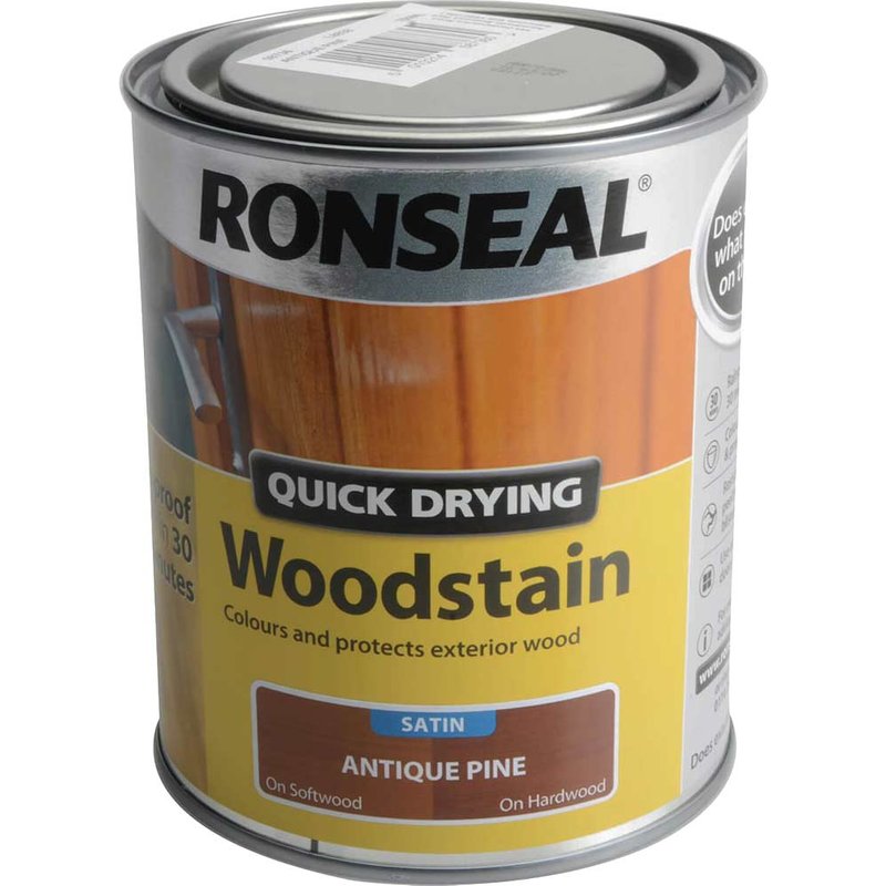 Ronseal Woodstain Quick Dry Satin Antique Pine 750ml 08736