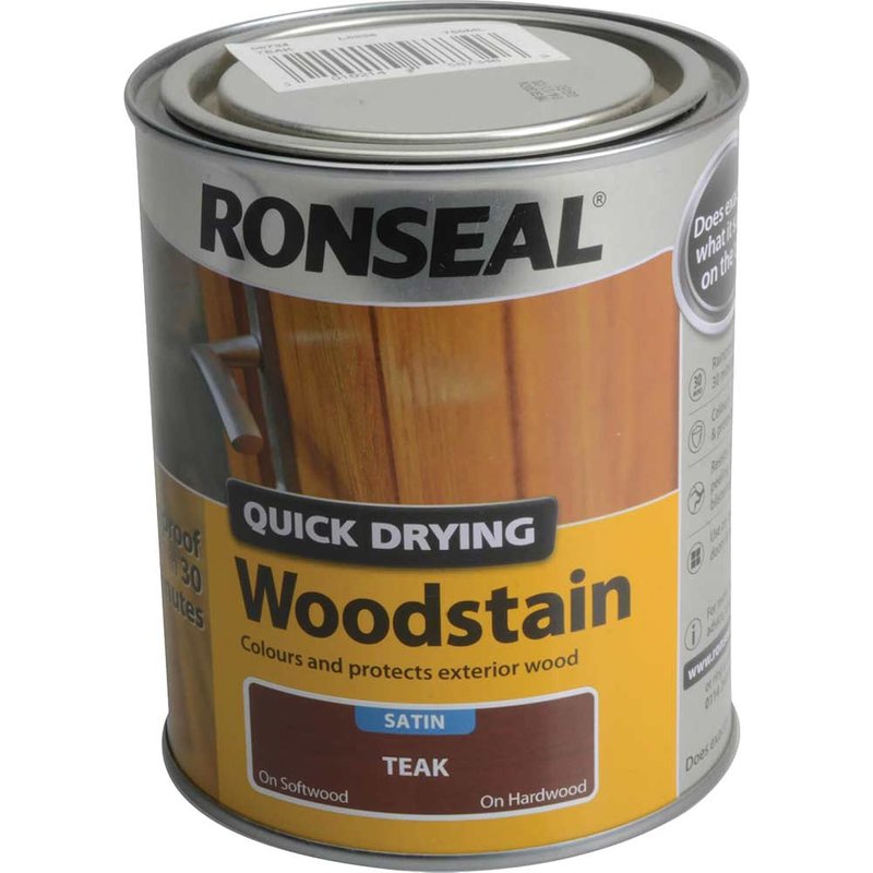 Ronseal Woodstain Quick Dry Satin Teak 750ml 08734