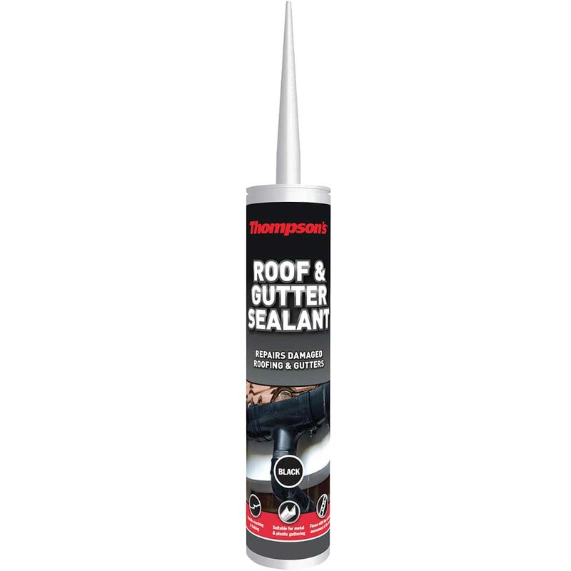 Ronseal Thompson's Roof & Gutter Sealant Black 310ml 34030