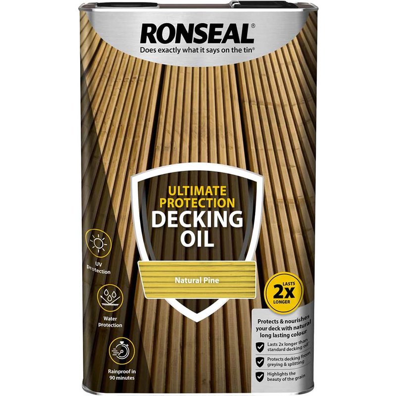 Ronseal Ultimate Protection Decking Oil Natural Pine 5 litre 37300