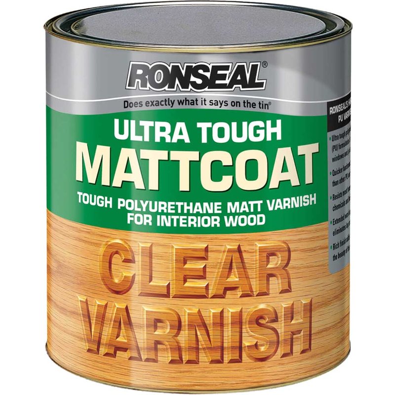 Ronseal Ultra Tough Internal Clear Mattcoat Varnish 750ml