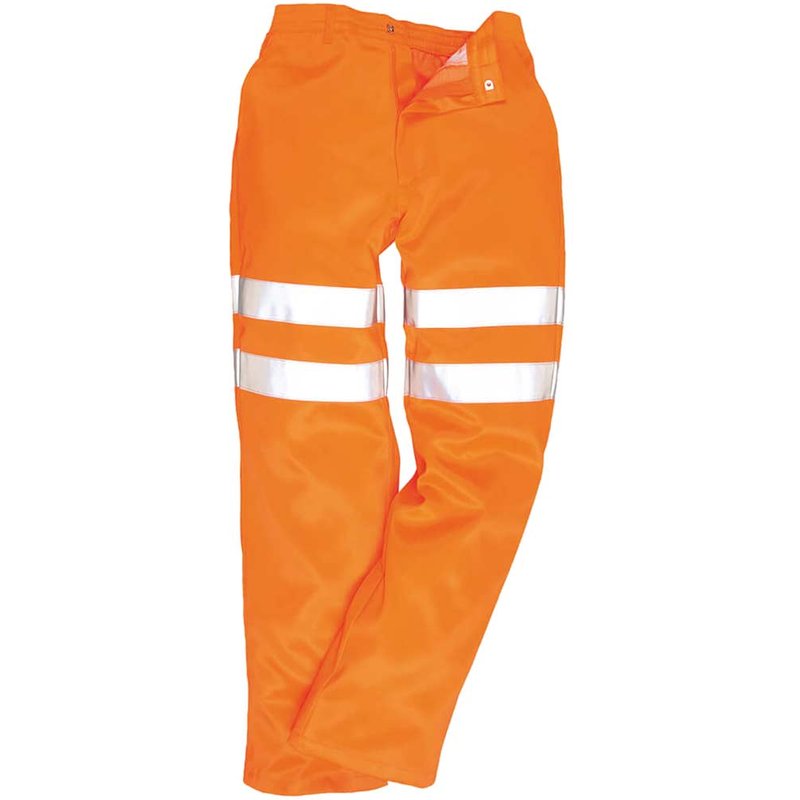 Portwest Polycotton Hi Vis Trousers Orange 2XL 33"