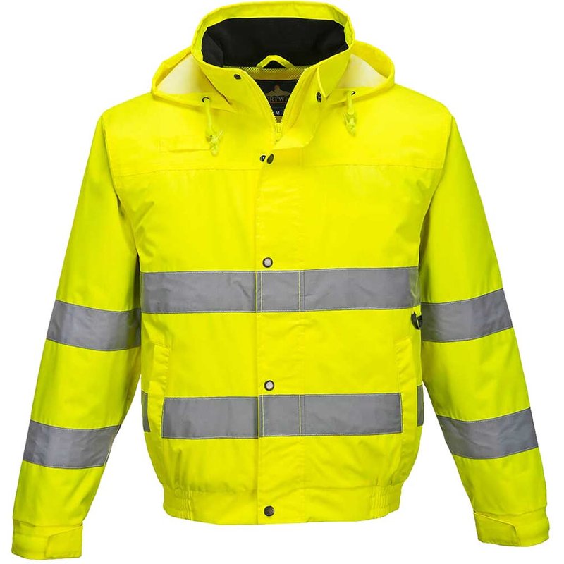 Oxford Weave 150D Class 3 Hi Vis Bomber Jacket Yellow 3XL